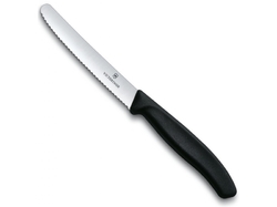 Zoubkovaný nůž Victorinox Swiss Classic, černý